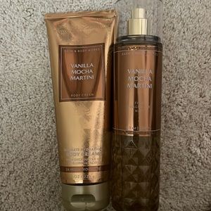 Bath and Body Works Vanilla Mocha Martini Body Cream and fine fragrance mist